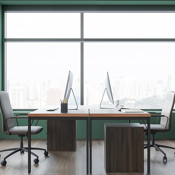 55 Inch Desk - Sturdy Metal Frame Computer Desk, Spacious Office Desk & Writing - Image 7