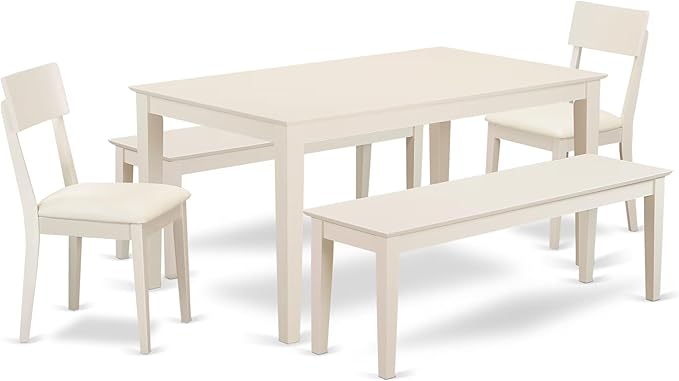 East West Furniture CAAD5C-LWH-LC 5 Piece Kitchen Table Set by EastWestFurniture