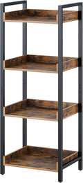 Rolanstar Bookshelf, 4-Tier Storage Rack, Narrow Corner Bookshelf, Display by Rolanstar