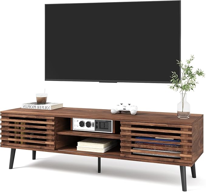 HAIOOU Mid Century Modern TV Stand, Small Entertainment Center Media Console by HAIOOU