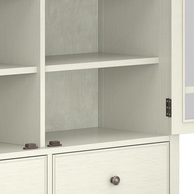 SIMPLIHOME Connaught SOLID WOOD 46 inch Wide Traditional Tall Storage Cabinet - Image 9