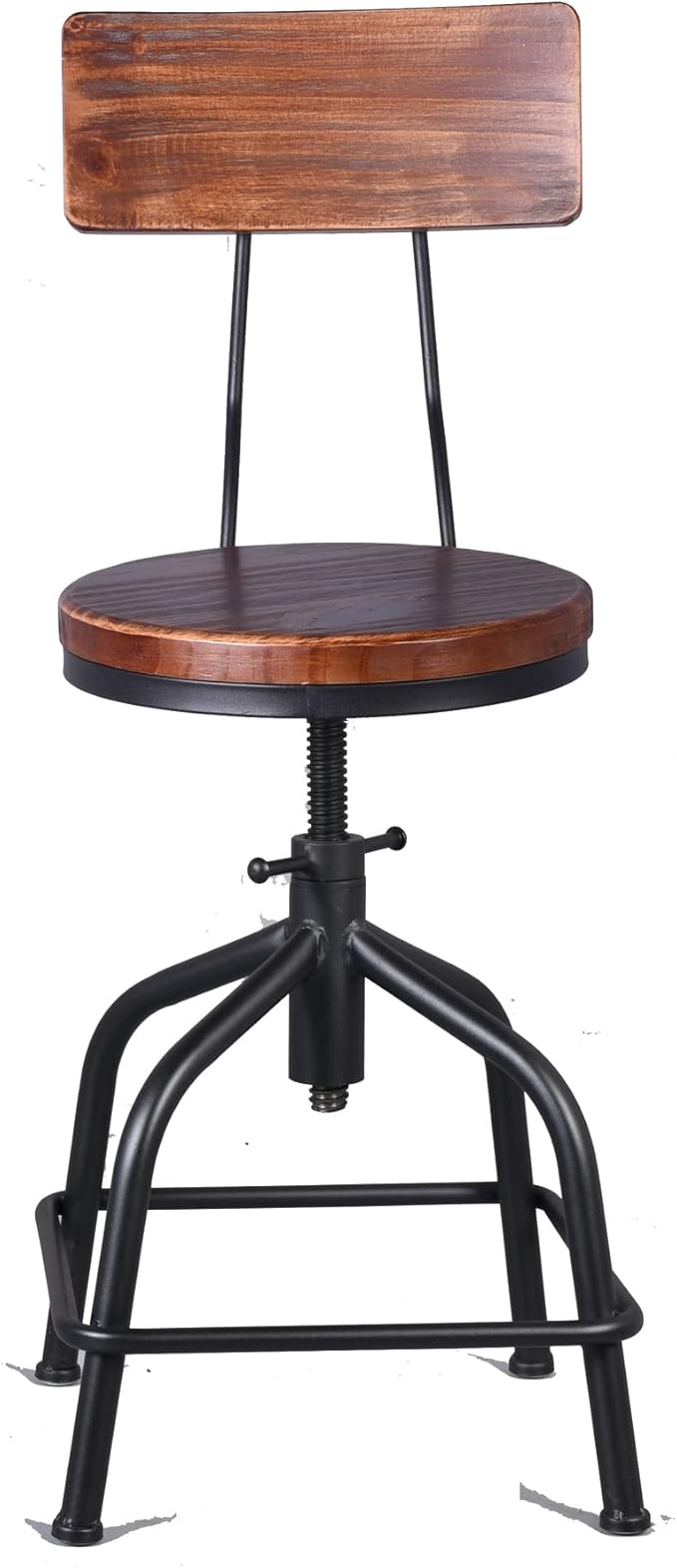 Topower Farmhouse Kitchen Stool, Industrial Counter Stool, Kitchen Deco Round - Image 4