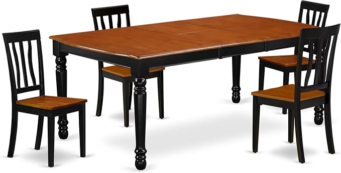 East West Furniture DOAN5-BCH-W 5 Piece Dining Table Set by EastWestFurniture