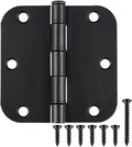 24 Pack Matte Black Door Hinges 3.5 x 3.5 Inch Interior 3 1/2 Inch Door Hinges by TDCHINGES