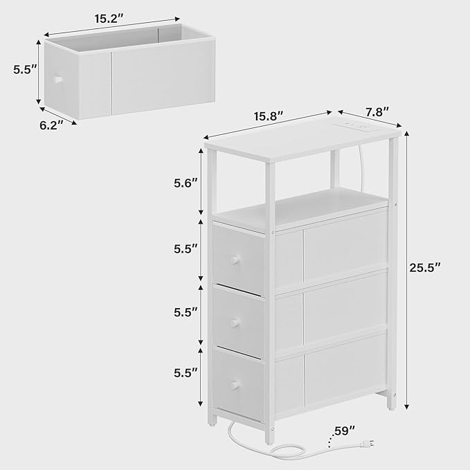 TUTOTAK Narrow Night Stand - Image 3