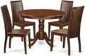 East West Furniture HLIP5-MAH-W 5 Piece Dining Room Table Set Includes a Round by EastWestFurniture