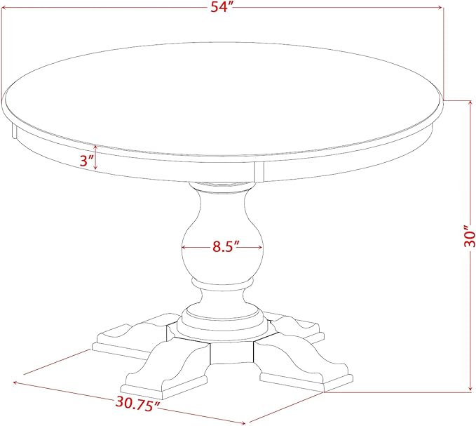 F55-0N-TP - Mid Century Modern Dining Table - Image 3