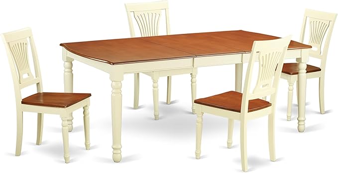 East West Furniture DOPL5-WHI-W 5 Piece Dining Room Furniture Set Includes a by EastWestFurniture