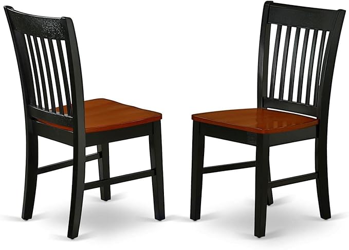 East West Furniture DLNO3-BCH-W 3 Piece Dining Room Table Set Contains a Round - Image 3