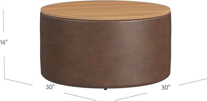 HomePop Modern Fabric Storage Ottoman - Image 3