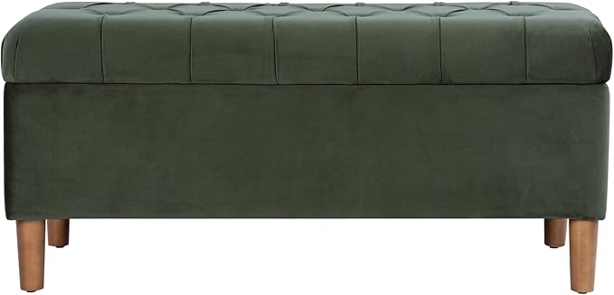 HomePop Home Decor | Tufted Ainsley Button Storage Ottoman Bench by HomePop