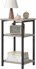 DUMOS End Table Small Side Sofa Tables 3 Tier Tall Nightstand Storage Shelf by DumosLifestyle