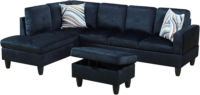 L Shaped Sectional Couch with Otttoman, Apartments - Image 7