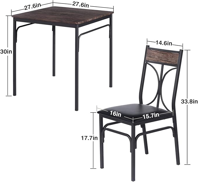 VECELO Kitchen Dining Room Table Set - Image 7