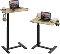 Gas Spring Adjustable Height Rolling Portable Laptop Desk, Mobile Standing Desk by Unknown