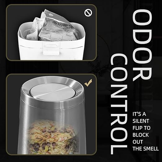 2.6Gallen Brushed Nickel Bathroom Trash Can - Image 3