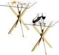 Side Table Set of 2, Modern End Table Set by Goldfan