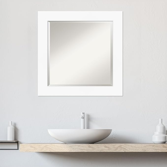 Amanti Art White Bathroom Mirror - Image 5