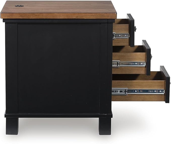 Signature Design by Ashley Wildenauer Farmhouse 3-Drawer Chairside End Table - Image 7
