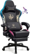 GTPLAYER Gaming Chair with Bluetooth Speakers and Footrest, Dragon Series Video by GtracingDirect