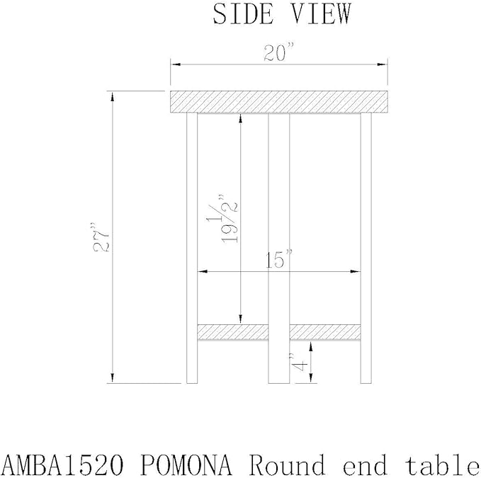 Pomona 20 in. Round End Table - Image 3