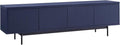 Henn&Hart Rectangular TV Stand for TV's up to 75" in Navy, for Home, Living Room by HennHart