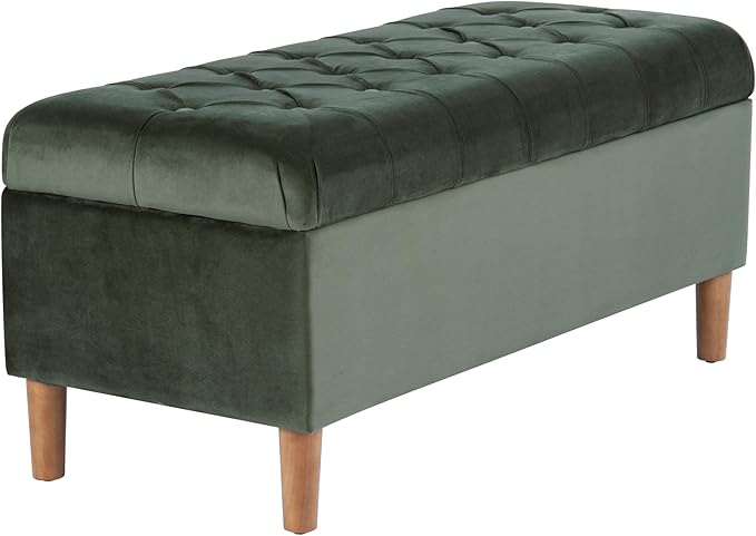 HomePop Home Decor | Tufted Ainsley Button Storage Ottoman Bench - Image 9