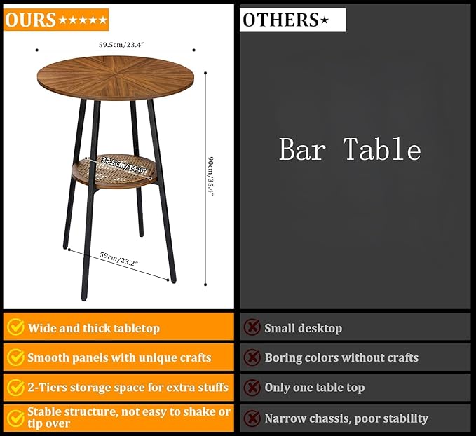 ZYBT Boho Bar Height Table - Image 7