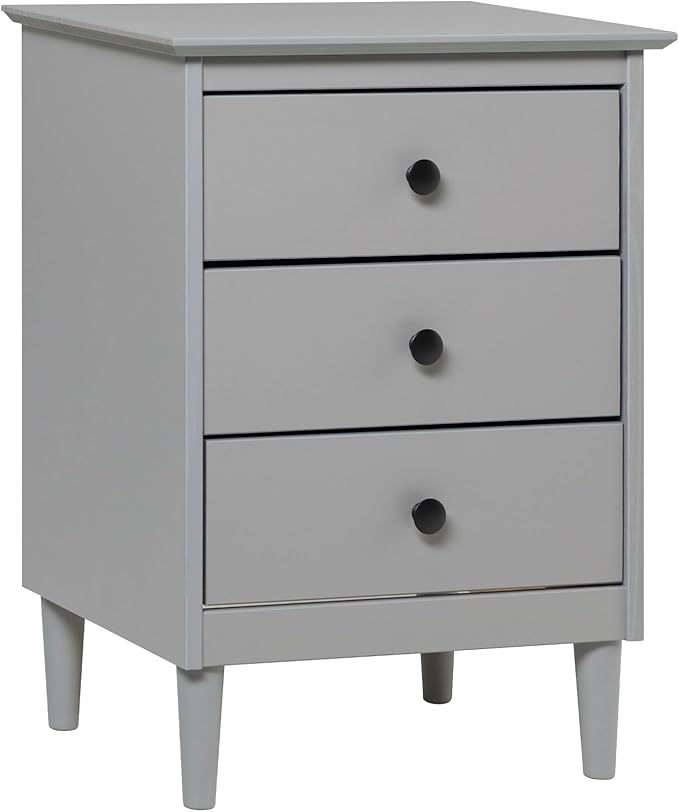 Walker Edison Myron Modern 3-Drawer Nightstand 25 Inch Grey by WalkerEdison