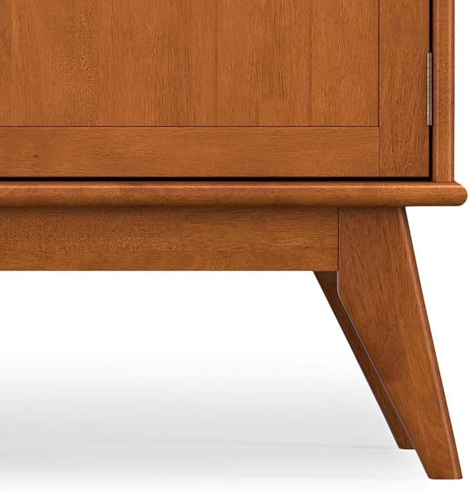 SIMPLIHOME Draper Solid Hardwood 72 inch Wide Mid Century Modern TV Media Stand - Image 9