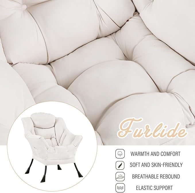 Lazy Chair for Living Room, Modern Accent Chairs - Image 7