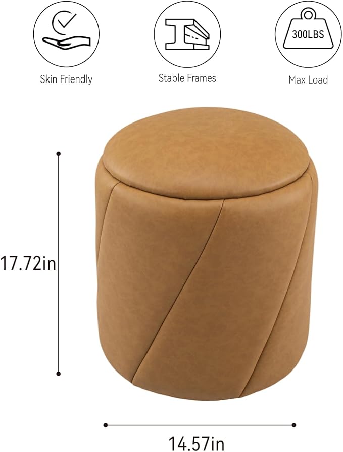 Get Set Style Modern Round Ottoman - Image 3