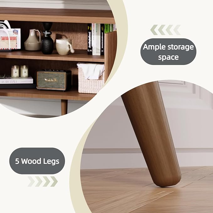 TV Stand for Up to 60" TVs, Modern Entertainment Center - Image 4