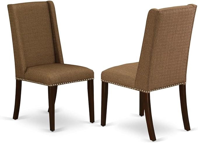 East West Furniture DLFL5-MAH-18 5 Piece Kitchen Table Set - Image 3