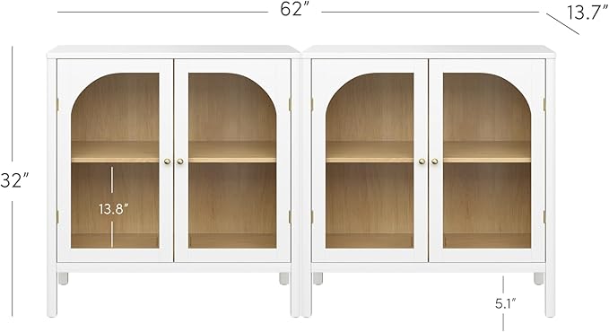 Nathan James Mason Wood Storage Cabinet Accent Sideboard Buffet Credenza TV - Image 2