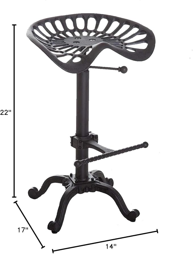 LOKKHAN Rustic Industrial Bar Stool - Image 3