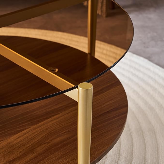 Round Coffee Table, Mid-Century Modern Design, D30 x H17, - Image 9