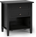 SIMPLIHOME Warm Shaker SOLID WOOD 24 inch Wide Transitional Bedside Nightstand by SimpliHome