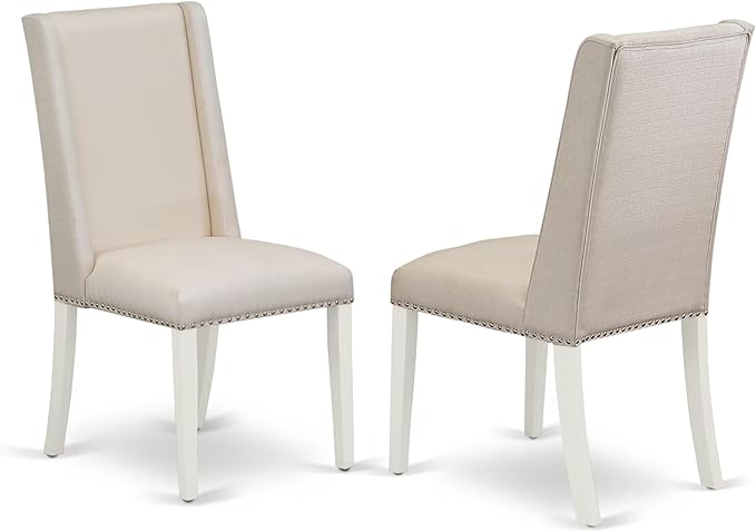 East West Furniture DLFL5-WHI-01 5 Piece Modern Dining Table Set Includes a - Image 4