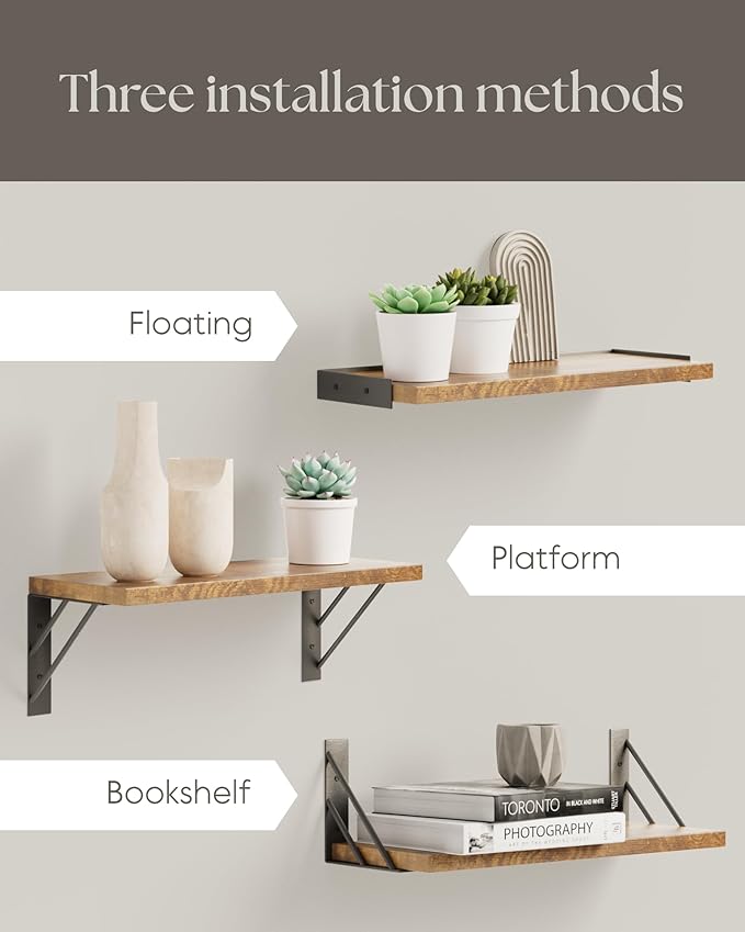 BAYKA Wall Shelves for Bedroom Decor, Floating Wall Shelves for Living Room - Image 6
