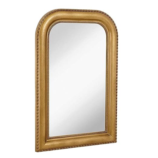 Hamilton Hills 36" x 24" Classic Gold Framed Polished Glass Top Round Corner by HamiltonHills