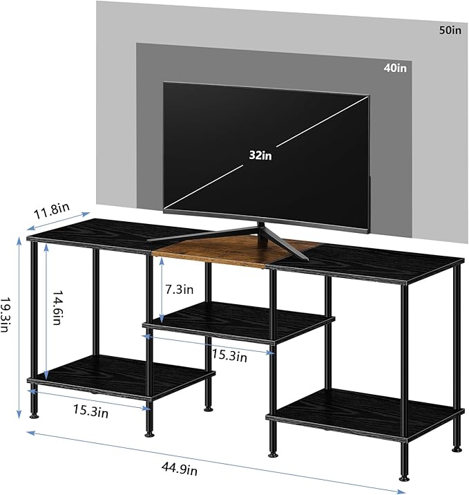 OYEAL 50 Inch TV Stands for Living Room Small Entertainment Center - Image 2