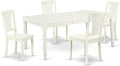 East West Furniture DOAV5-LWH-W 5 Piece Dining Set Includes a Rectangle Dining by EastWestFurniture