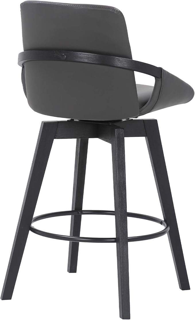 Armen Living Baylor Mid Century Modern Swivel Bar Stool - Image 5