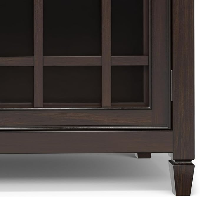 SIMPLIHOME Connaught SOLID WOOD 60 inch Wide Traditional Wide Storage Cabinet - Image 8