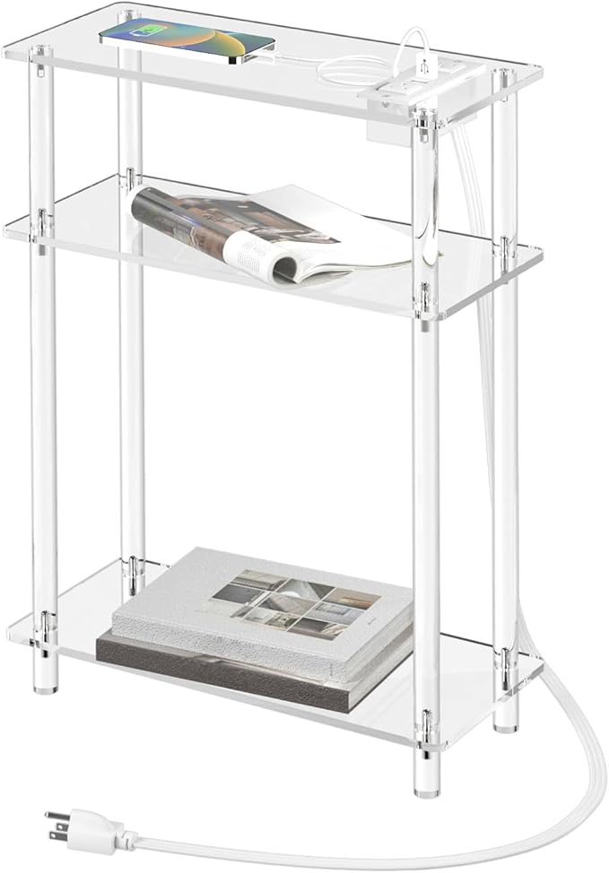 HMYHUM Acrylic Narrow Side Table by HMYHUM