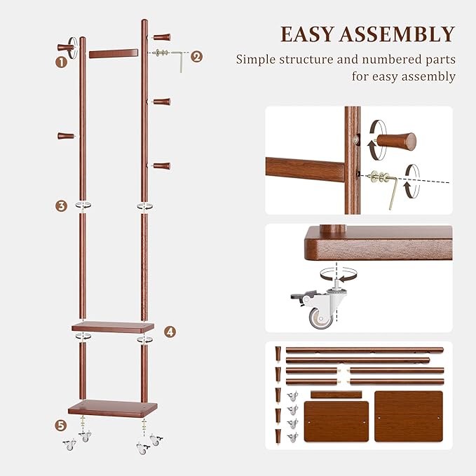 Coat Rack Freestanding Clothing Rack - Image 7