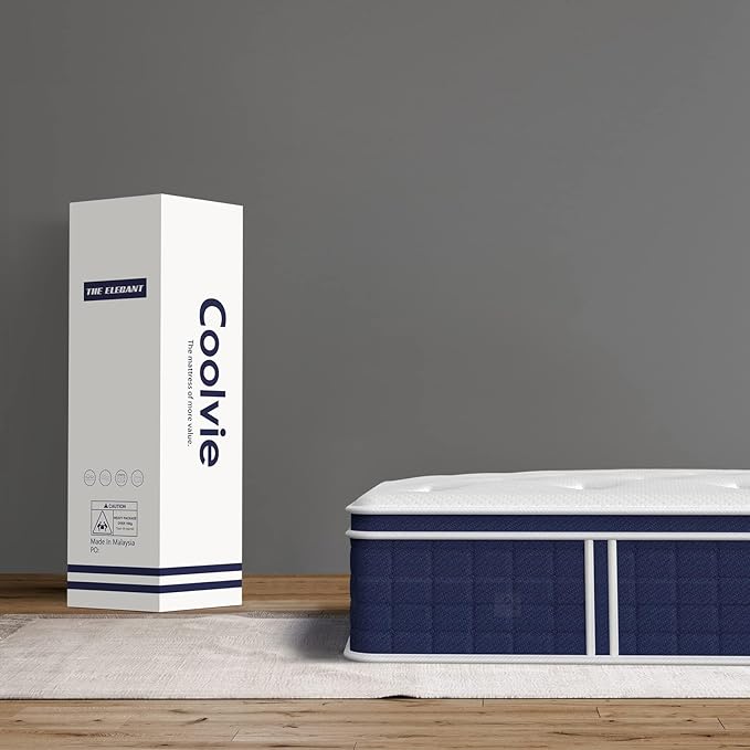 Coolvie 12 Inch King Size Mattress, Firm Feel Fiberglass Free Hybrid Mattress - Image 6