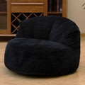 N&V Large Crescent Bean Bag Chair, Adult Size Bean Bag Sack, Foam Filling by NV