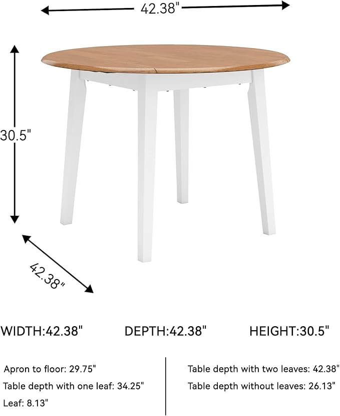 Signature Design by Ashley Gesthaven Farmhouse Dining Drop Leaf Table - Image 3
